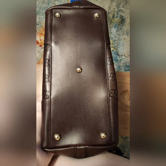 Gucci Guccissima Punch Tote Burgundy Calf Leather - Picture 10 of 10